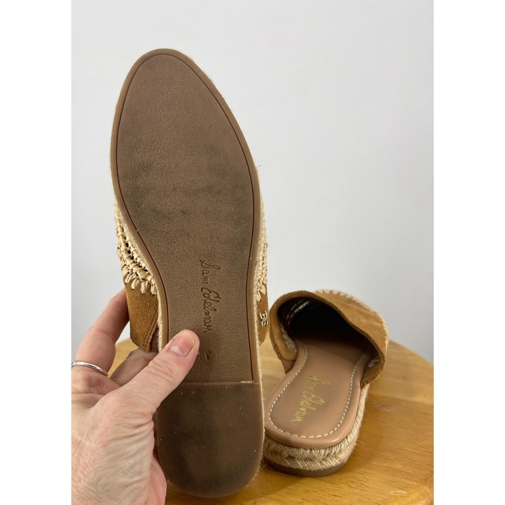 Sam Edelman Austin Espadrille Mule Slide Shoes  Cow Suede Leather 8 - Picture 5 of 11